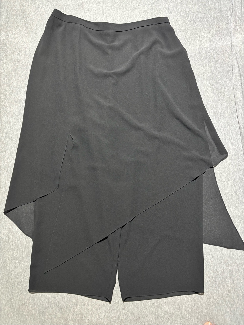 Xscape Woman Black Asymmetrical Layered Pants